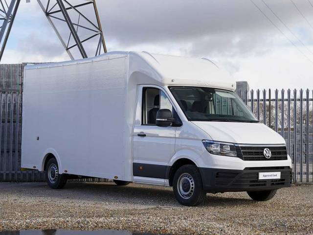 Volkswagen Crafter CR35 Maxi-Low SlimboLWB 140 PS 2.0 TDI 8sp Automatic FWD Box Van Diesel Candy White