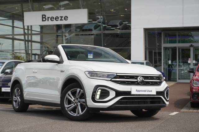 Volkswagen T-Roc 1.5 TSI DSG R-Line Convertible Petrol Pure White Black