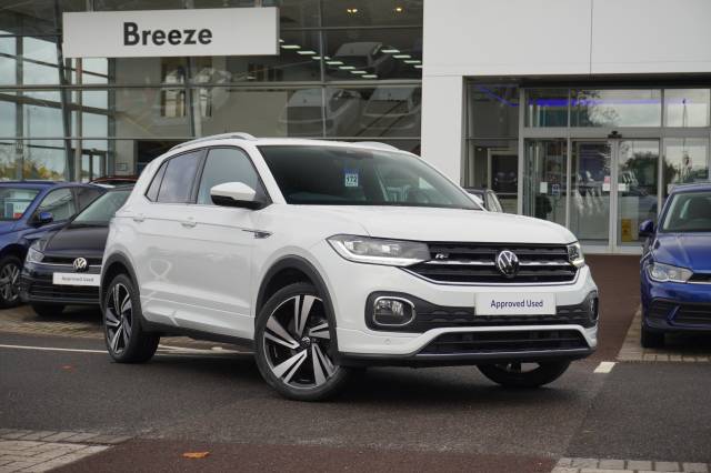 Volkswagen T-cross 1.0 TSI 110 R-Line Hatchback Petrol Pure white