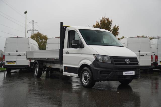 Volkswagen Crafter 2.0 CR35 TDI 140PS ETG Dropside Commerce LWB Pickup Diesel Candy white