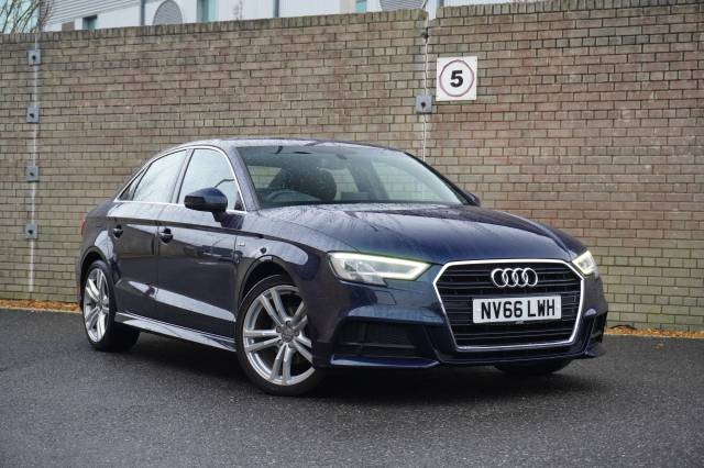 Audi A3 1.4 TFSI S Tronic S Line Saloon Petrol Cosmos blue
