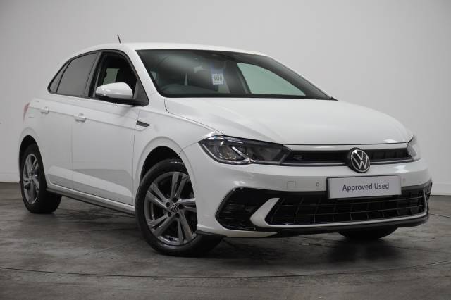 Volkswagen Polo 1.0 TSI DSG R-Line Hatchback Petrol Pure white