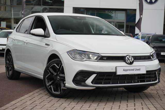 Volkswagen Polo 1.0 TSI R-Line Hatchback Petrol Pure white