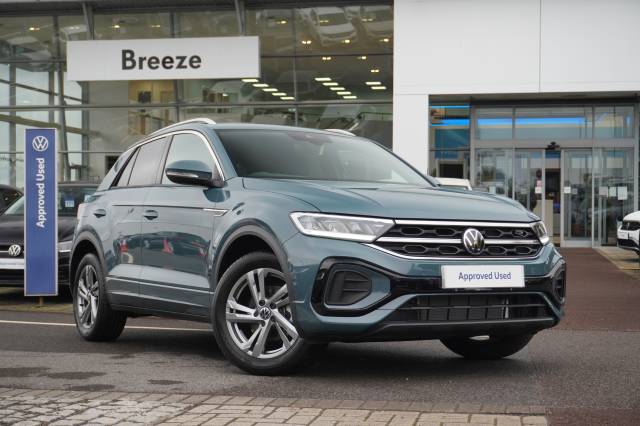 Volkswagen T-Roc 1.5 TSI DSG R-Line Hatchback Petrol Blue Peterol Metallic
