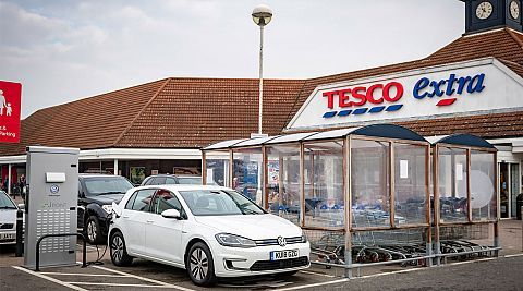 Volkswagen, Tesco and Pod Point team up to roll out UK’S largest retail network of EV chargers