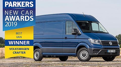 Crafter wins Best Van at the Parkers New Car Awards 2019