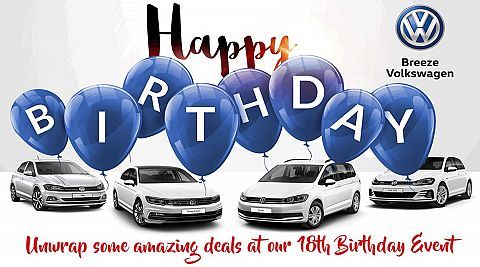 Breeze Volkswagen's 18th Birthday Sales Event