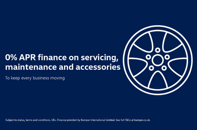 0% APR finance on servicing, maintenance and accessories