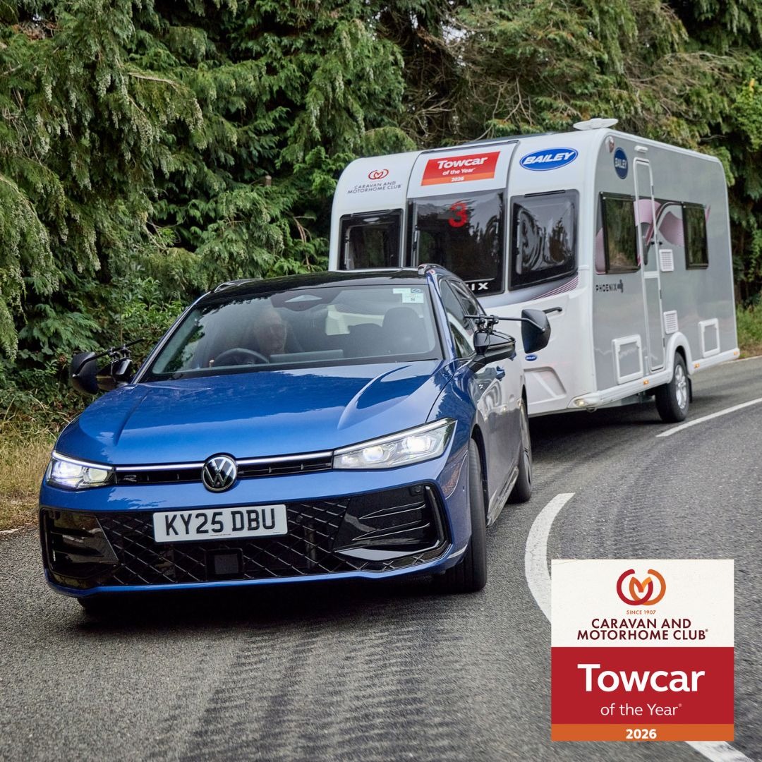 Another win for the Passat, at the Caravan and Motorhome Club Towcar awards.
