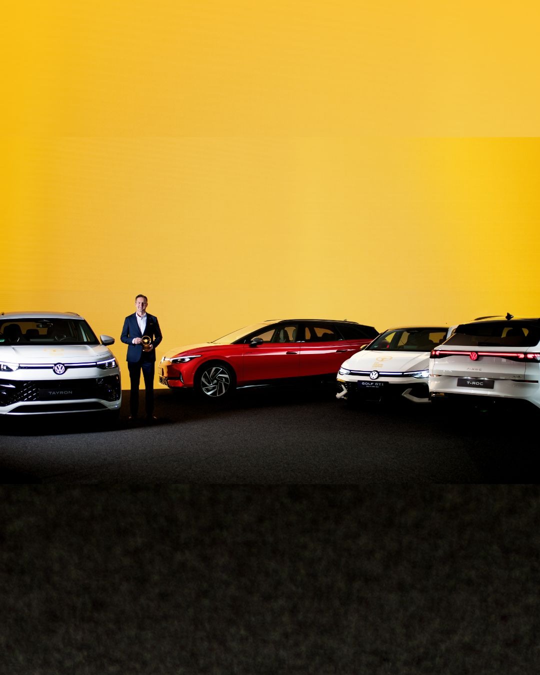 Historic success: Volkswagen is the first manufacturer to receive 'Golden Steering Wheel' award for four models